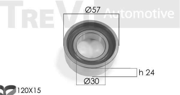 TREVI AUTOMOTIVE Комплект ремня ГРМ KD1434